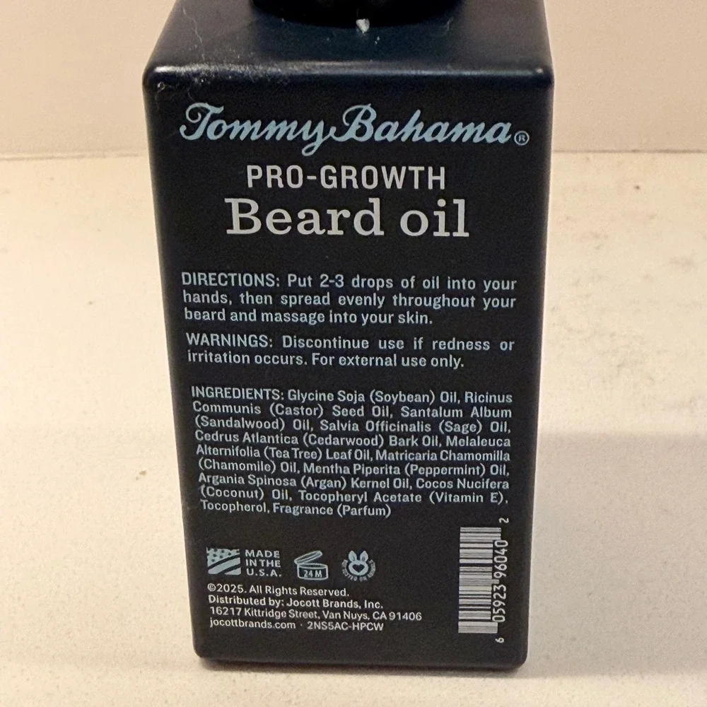 Tommy Bahama Pro-Growth Beard Oil 2 Bottles (2 fl oz x 2) Sea & Surf Castor Oil